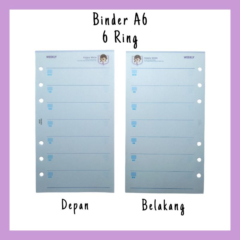 PRELOVED - Isi Binder A6 Refill Binder A6 Binder Fancy Kertas Binder Langka Orji File