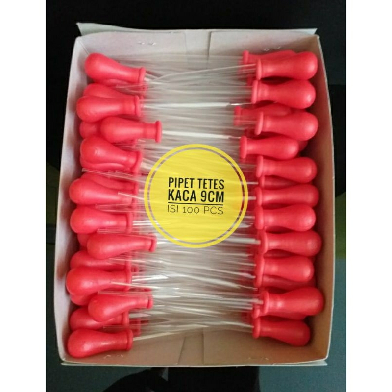 Pipet tetes / pipet kaca / pipet pendek / pipet 9cm