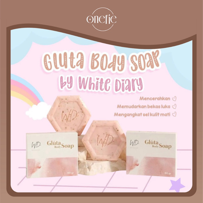 [ READY STOCK ] WHITE DIARY | GLUTA COLLAGEN SOAP BY WHITE DIARY ( BPOM ) | SABUN BADAN MENCERAHKAN