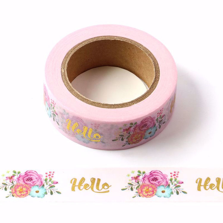 

HELLO FLOWER GOLD FOIL DECORATIVE WASHI TAPE SELOTIP DEKORASI