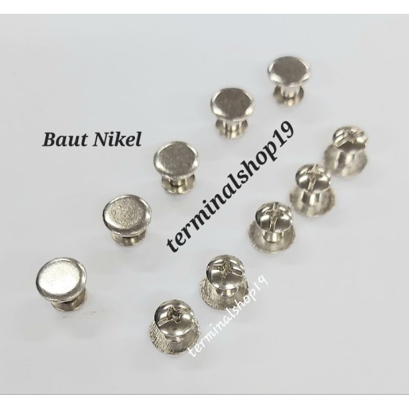 Skrup Baut Mur 6Mm Ikat Pinggang Kulit Tas Isi 10 Pasang