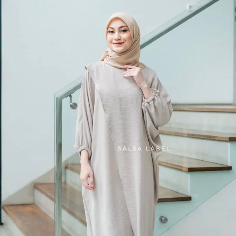 MECCA LONG TUNIK SEMI KAFTAN CRINKLE AIRFLOW - Cirebon Cloth