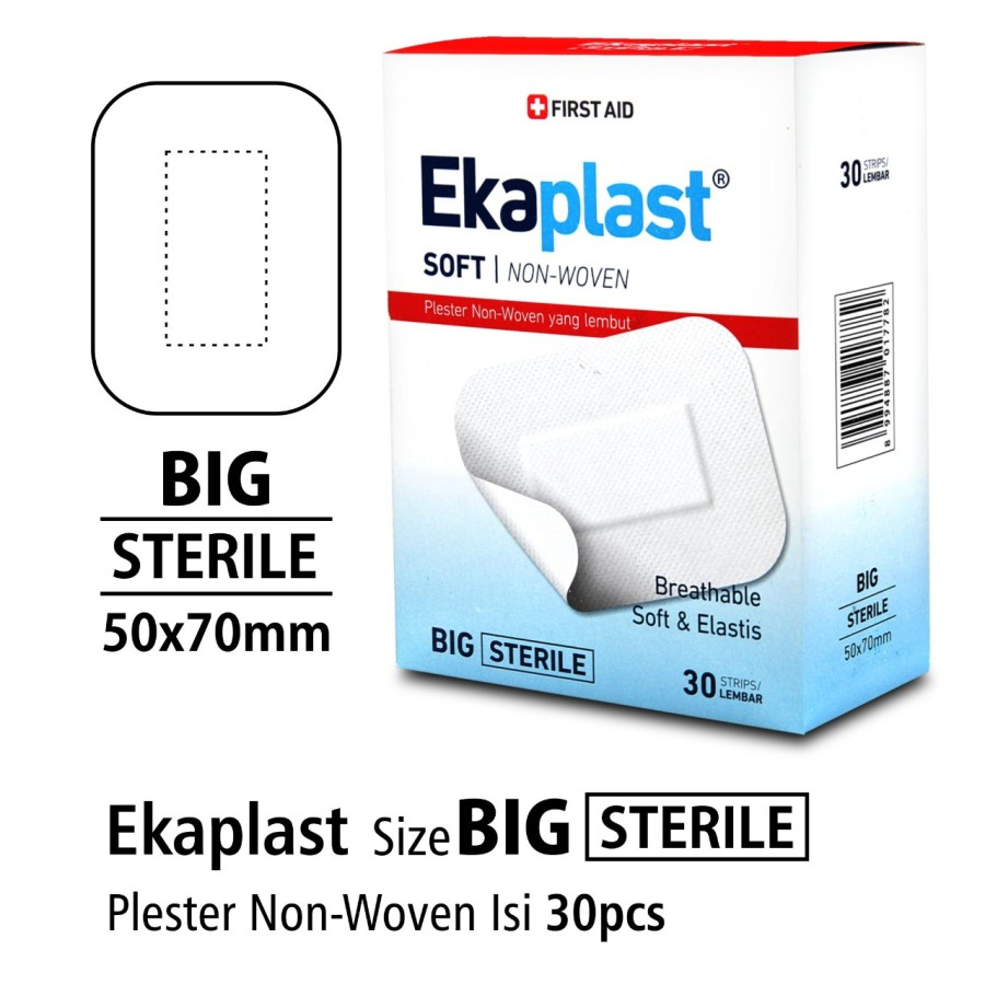 EKAPLAST Plaster Plester Luka Big | Ekaplast Soft Big Onemed Box Isi 30's | Plester Ukuran Besar