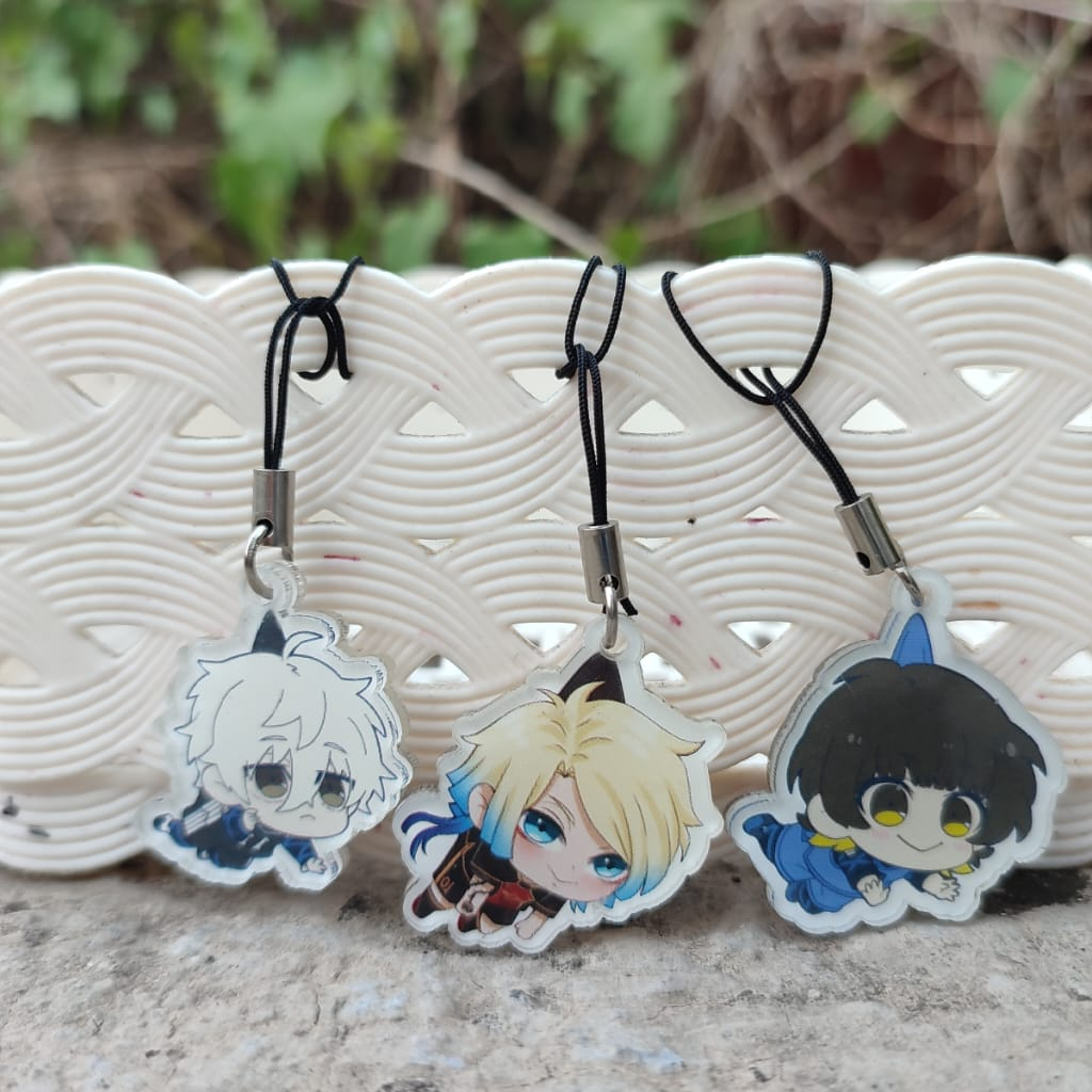 Strap Gantungan HP Anime - Variasi Blue Lock - Bachira Meguru - Nagi Seishiro - Isagi Yoichi - Chigiri Hyouma - Itoshi Rin - Itoshi Sae - Mikage Reo