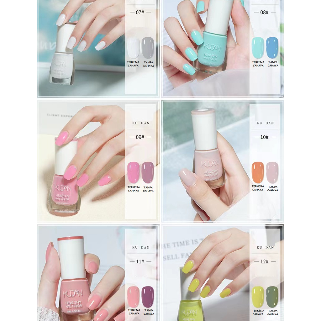 LUCKYMALL KUDAN Kutek Kuteks Photocromic Berubah Warna Jika Terkena Sinar Matahari Halal Muslimah Sholat Non Peel Off Sehat Healthy Nail Polish Gel Color Change