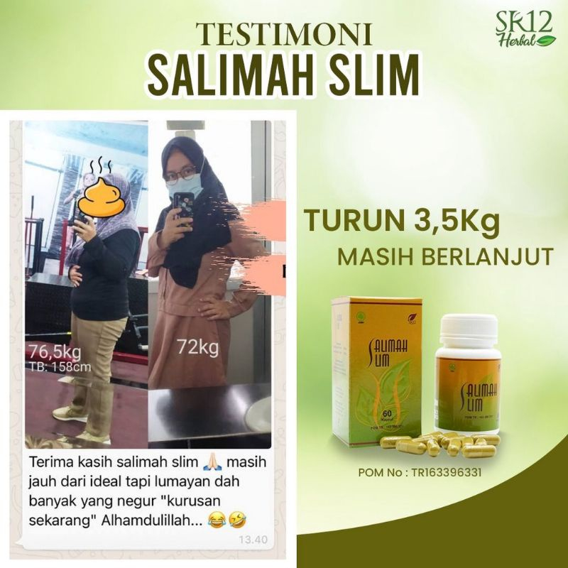 QEILA - SR12  SALIMAH SLIM | Pelangsing Badan Obat Diet Herbal