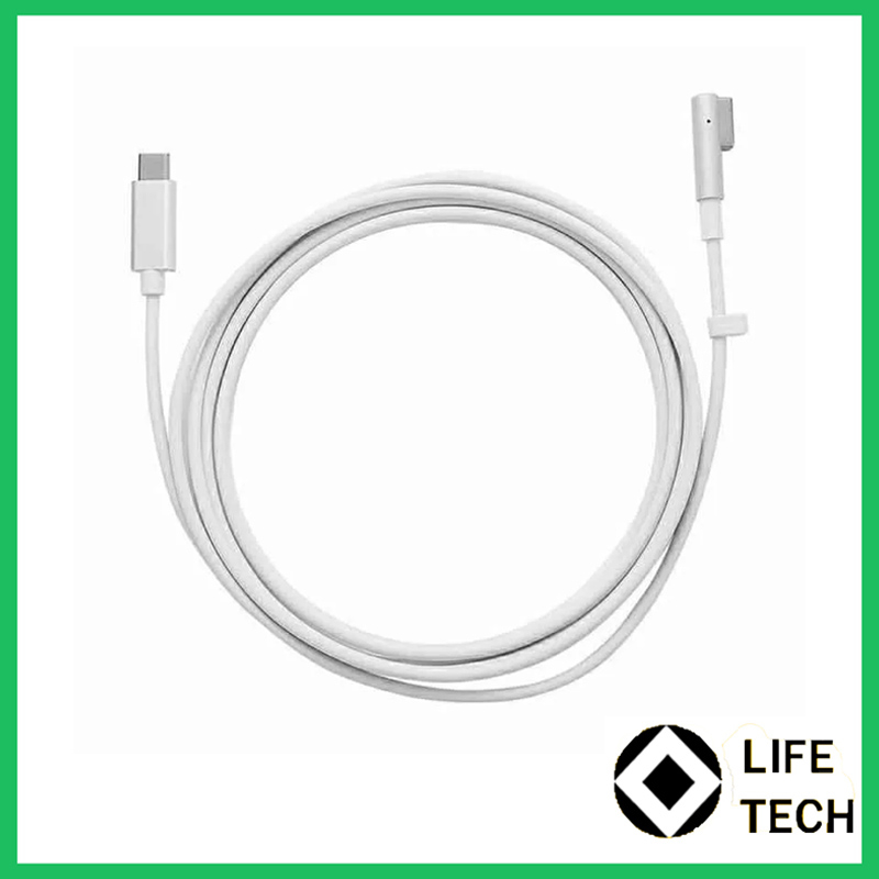 Kabel Charger Adaptor Laptop Macbook USB C TYPE C TO MAGSAFE 1 L TIP 2009 2010 2011 2012 WHITE