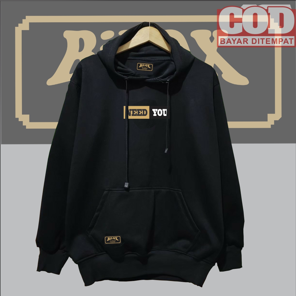 MY DISTRO Hoodie pria distro original bahan tebal size M L XL XXL hitam