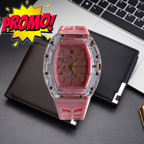 (SS) JAM TANGAN PRIA/WANITA OVAL STRAP RUBBER HP-186