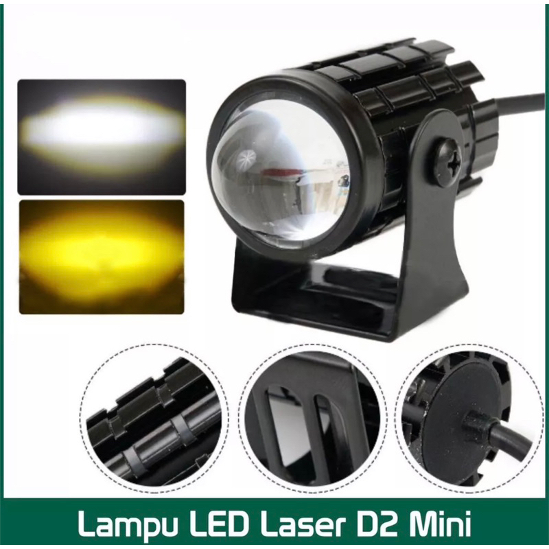 TERMURAH lampu tembak laser 2 warna High low putih kuning waterproof / lampu led motor/ lampu dekat kuning/ lampu jauh putih  /Lampu kabut 12-80V 3000k 6000k