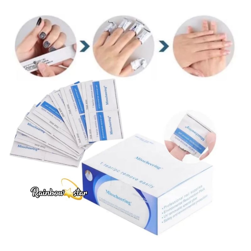 Penghapus Kutek Gel Instant / Instant Wrap Remover Nail Gel Polish Remover Nail Gel Pads