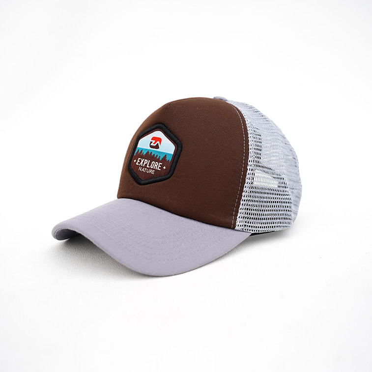 Zarventure coklat abu 90 topi trucker jaring Busa