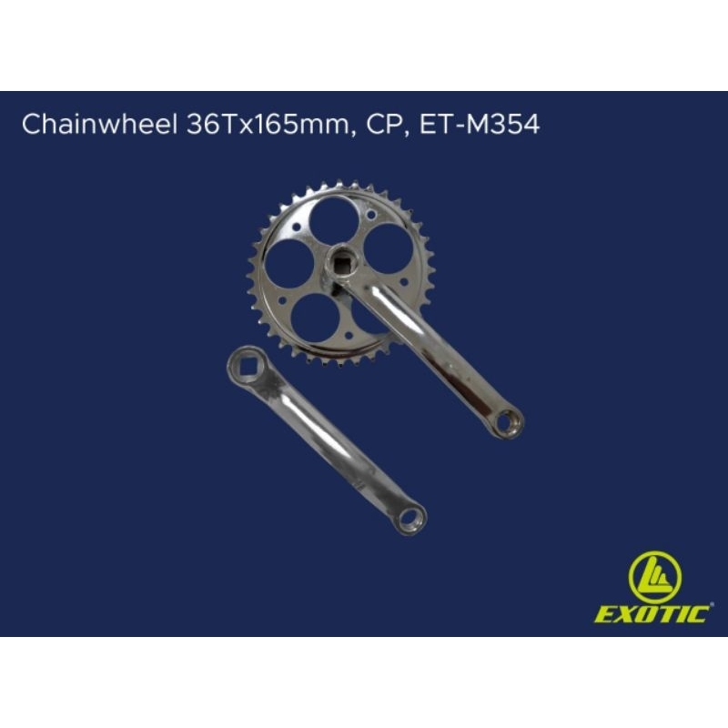 crank crankset chainwheel sepeda MTB fixie lipat single speed 36t pacific exotic