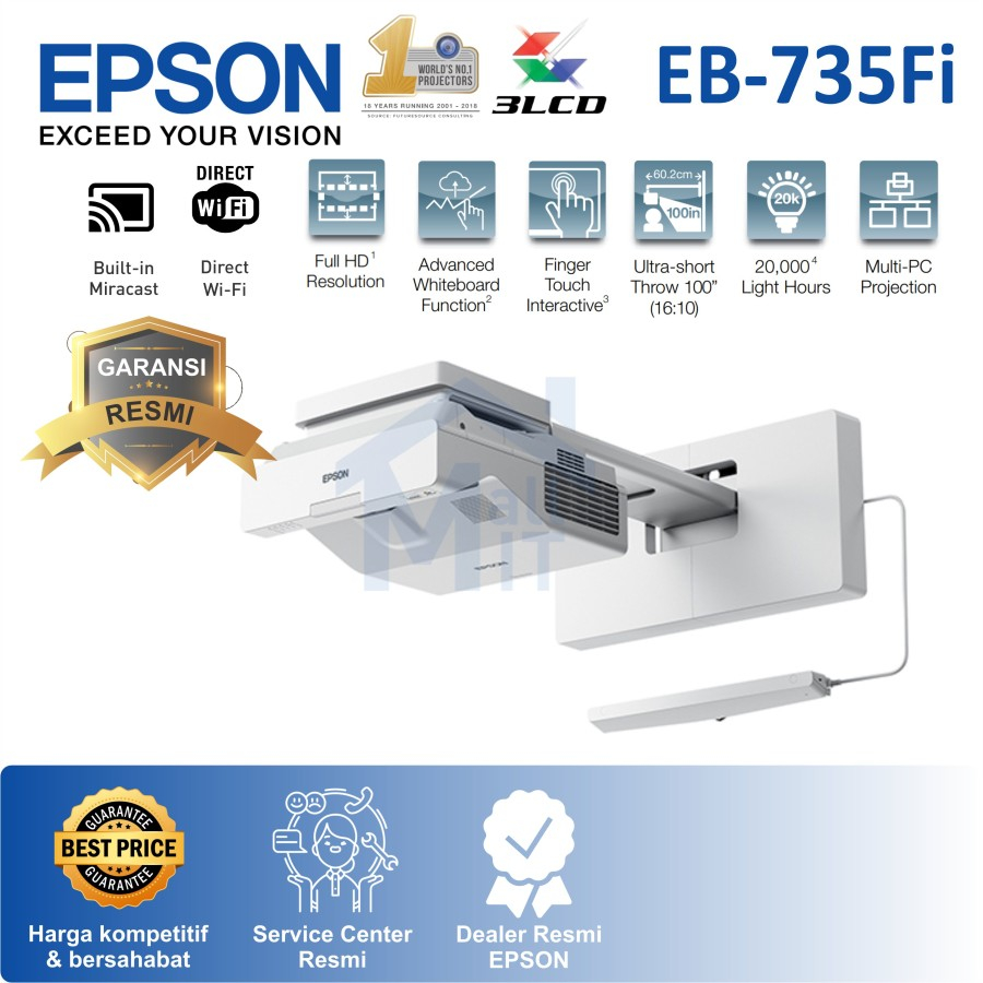 PROYEKTOR EPSON EB-735FI EB 735FI EB735 EB735 FI