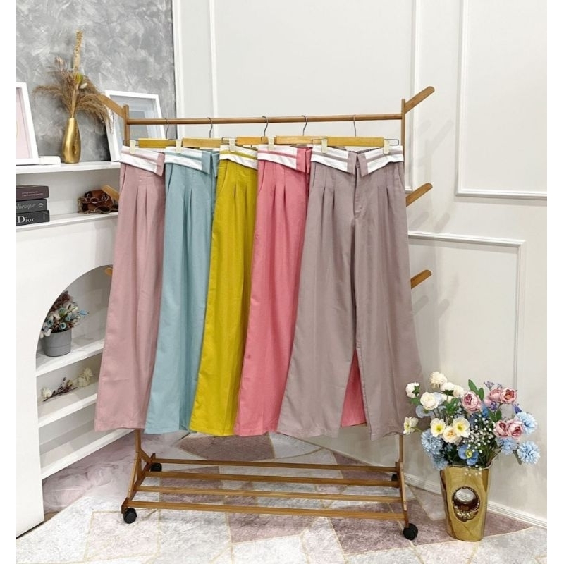 ♡ PREMIUM ♡ ORIGINAL ! VIVERRA COLLAR LISTED CULLOTE PANTS