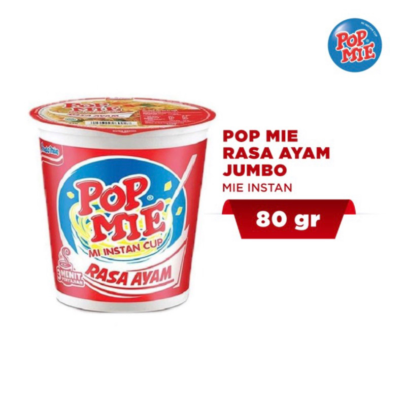 

1 pcs Pop Mie Kuah Rasa Ayam Jumbo 80 gr