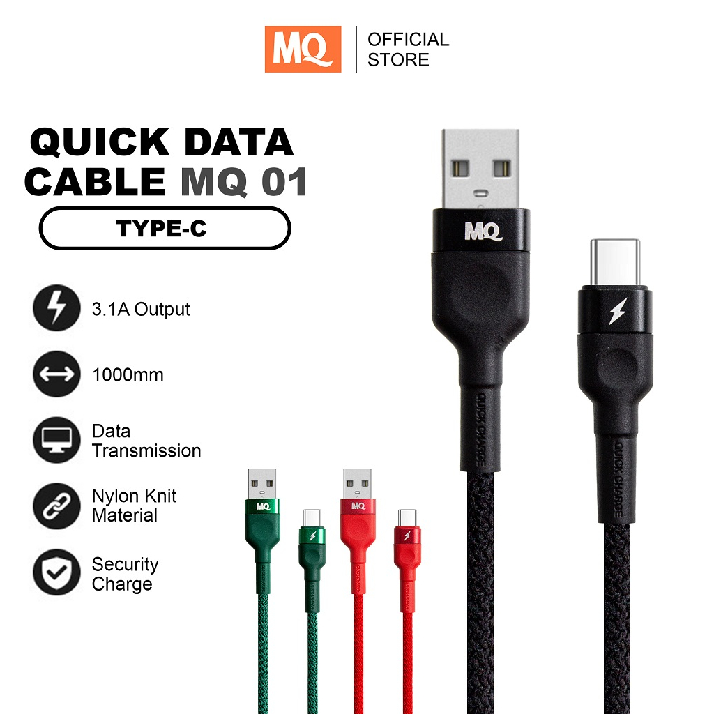 MQ Quick Data Cable MQ01 3.1 A Dual USB Charging Type-C Cable