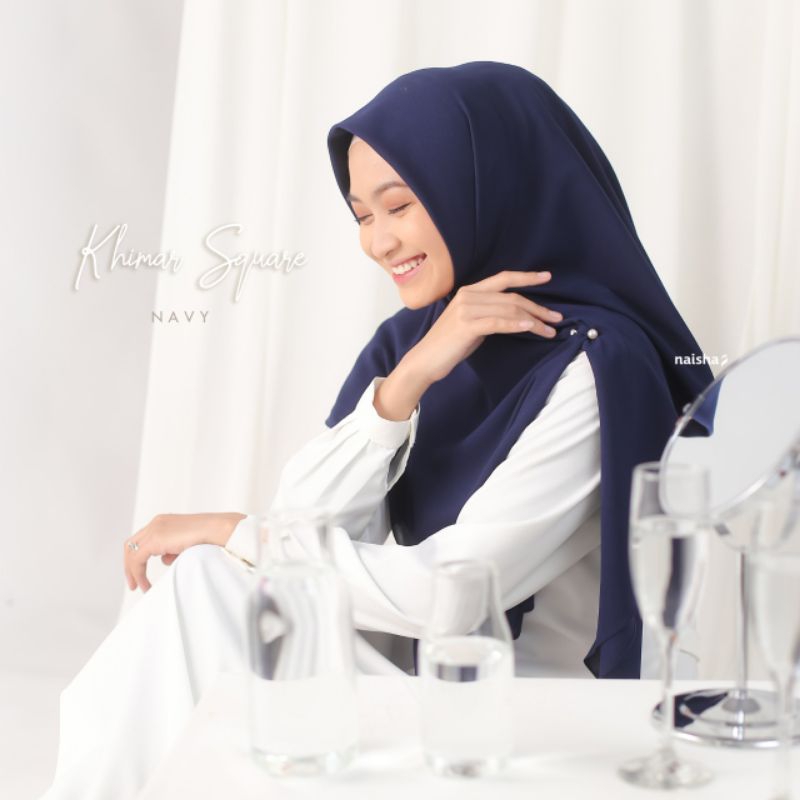 Khimar  Hijab Segi Empat Square/Khimar Segi Empat Syar'i /by Naisha