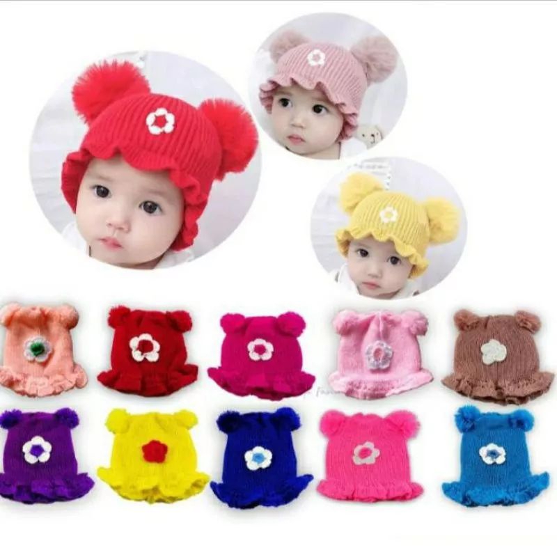 Topi Kupluk hangat Anak Bayi Lili Usia 0-3 Tahun