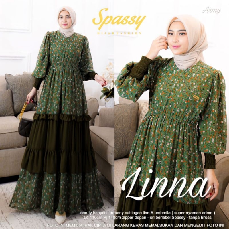 Spassy Linna Maxy Ceruti babydoll armany Linna Dress Original By Spassy Hijab