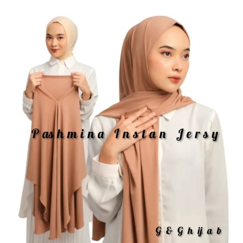 JILBAB PASHMINA INSTAN JERSY PREMIUM / KERUDUNG PASHMINA INSTAN JERSY PREMIUM / PASTAN JERSY