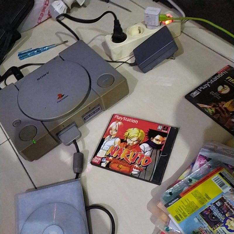 Naruto kaset copy pabrik bukan burning PS1 PlayStation1  kondisi seperti baru