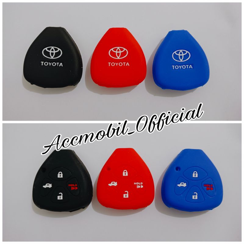 ✨COD✨ Silikon kunci Remot Mobil Toyota 3 Tombol Hold