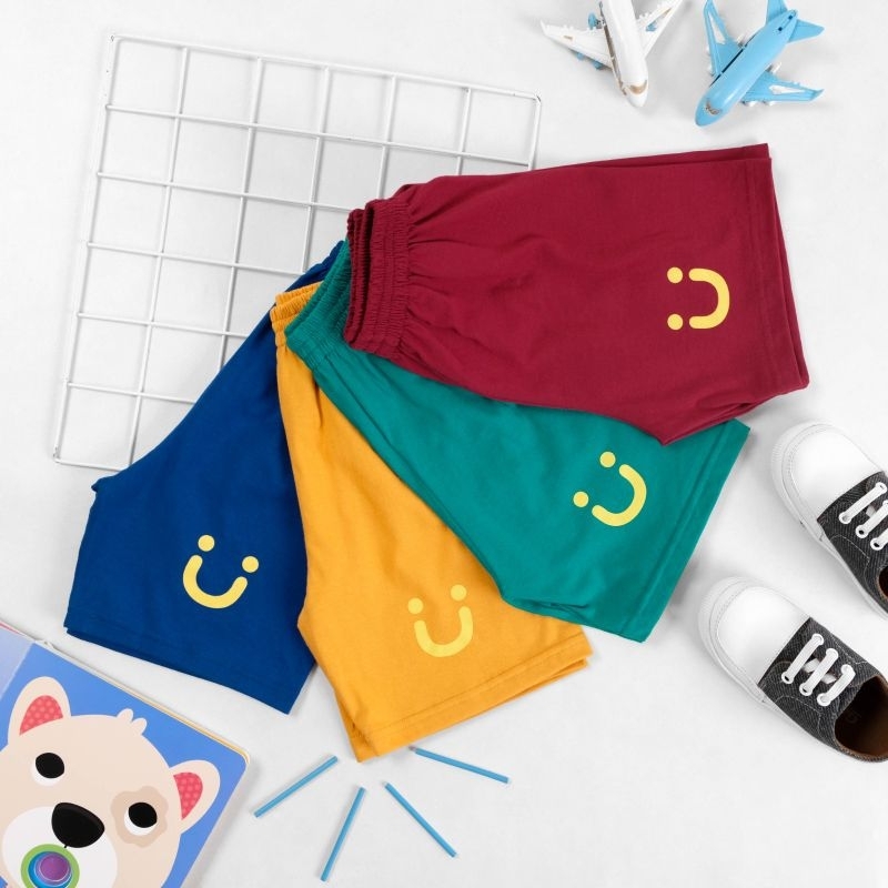 Baju kaos anak full set satu stelan unisex pria wanita 1 - 9 Tahun atasan dan bawahan