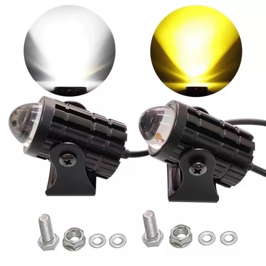 Lampu Tembak Laser Led Mini 2 Warna - Lampu Tembak Sorot Foglamp Mini D2 Laser Gun Bonus Saklar