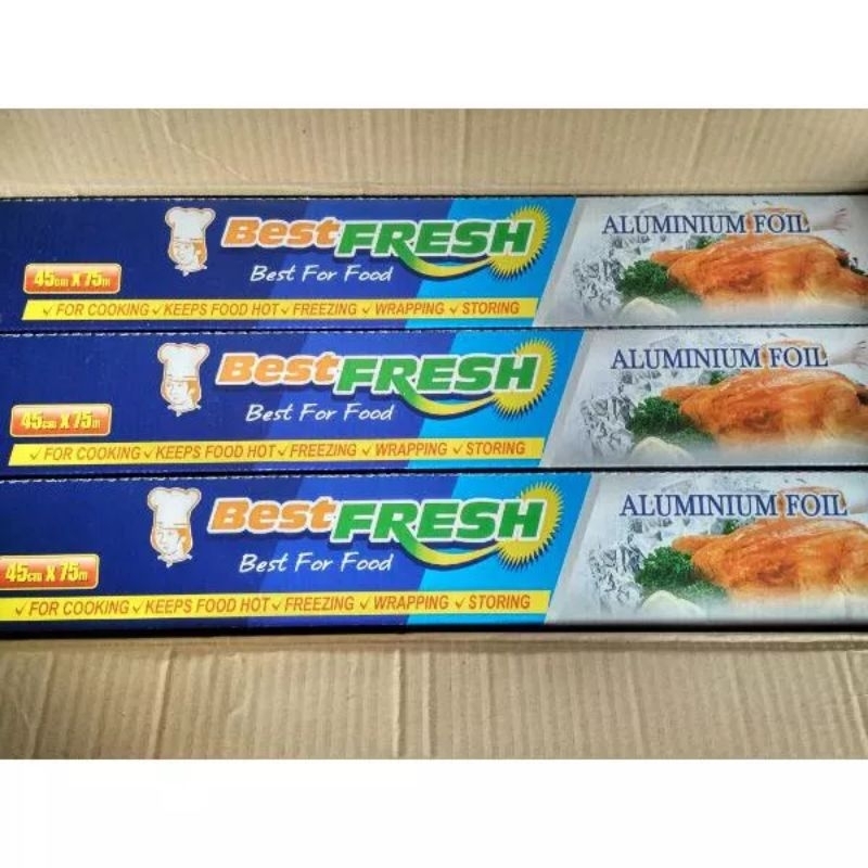 

ALUMINIUM FOIL ROLL BEST FRESH BEST FOR FOOD 30CM X 7.6M