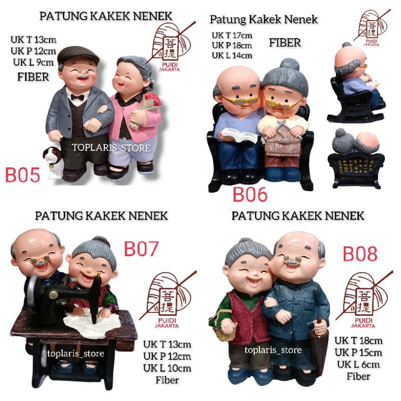 Patung Kakek Nenek Fiber 023