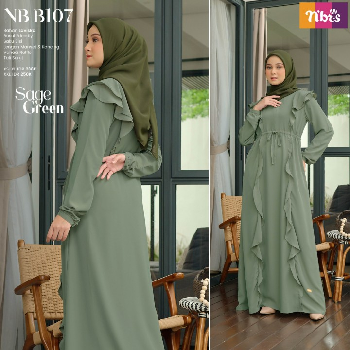 GAMIS NIBRAS NB B107 / NB A97 / Gamis dewasa - remaja / Fashion Muslim