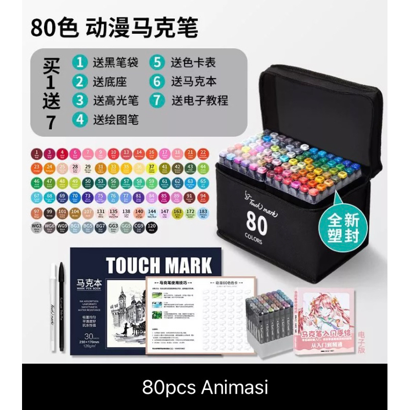 

Spidol asli Touch Mark T3 color marker = Copic Sketch Marker