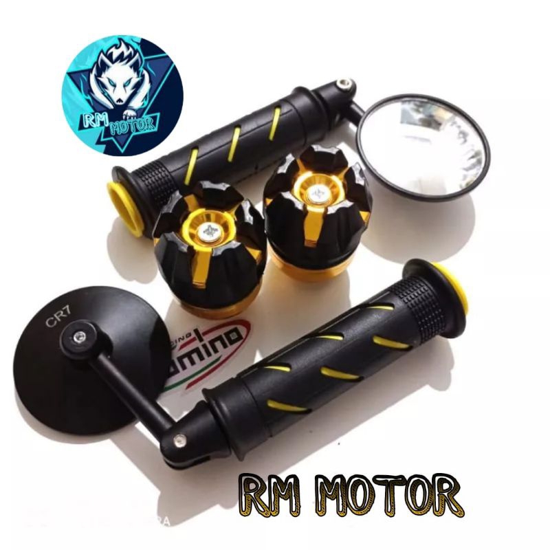 PAKET MURAH 3 IN 1 PAKET SPION BULAT CNC PLUS HANDGRIP DOMINO &amp; JALU AS RODA