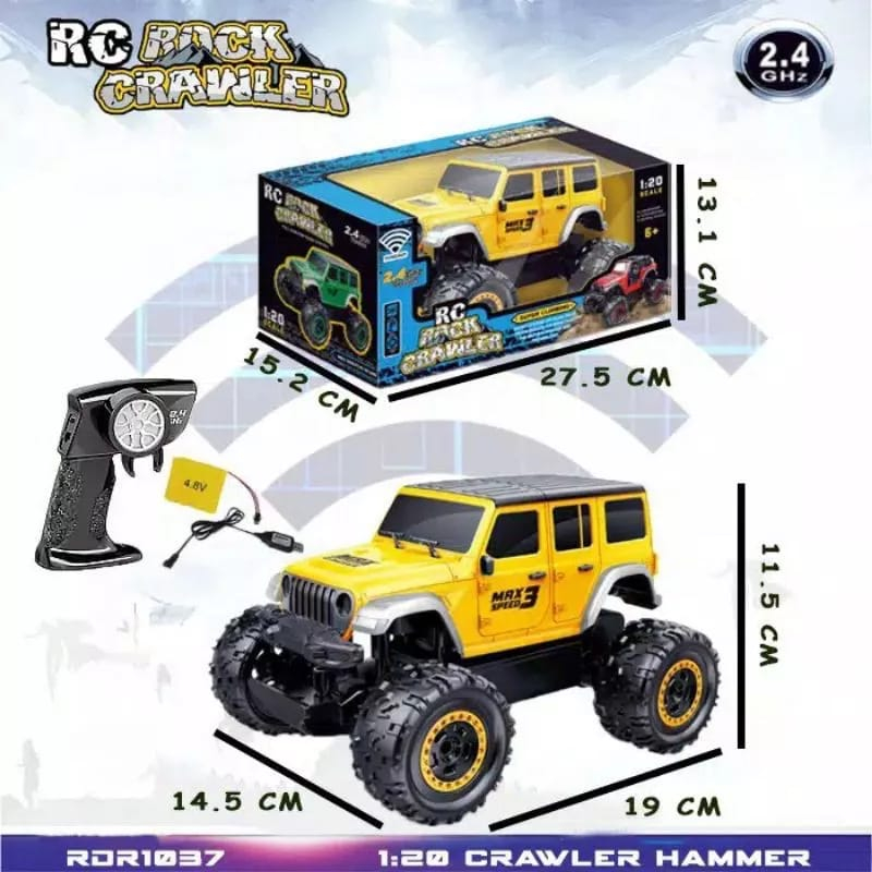 Mainan Mobil RC Rock Crawler JEEP RUBICON Skala 1:20 Mainan remot control 699-137