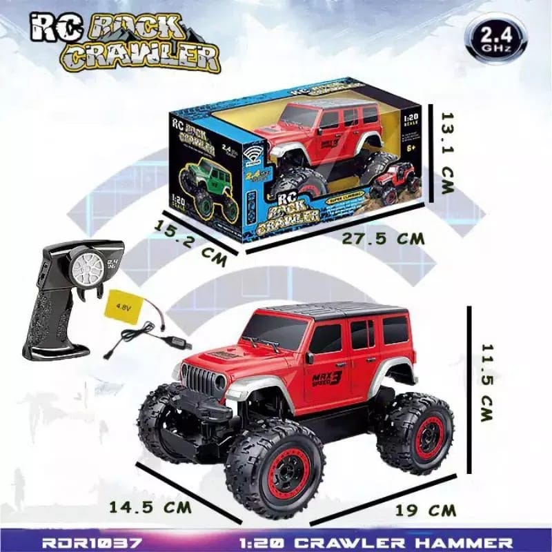 Mainan Mobil RC Rock Crawler JEEP RUBICON Skala 1:20 Mainan remot control 699-137