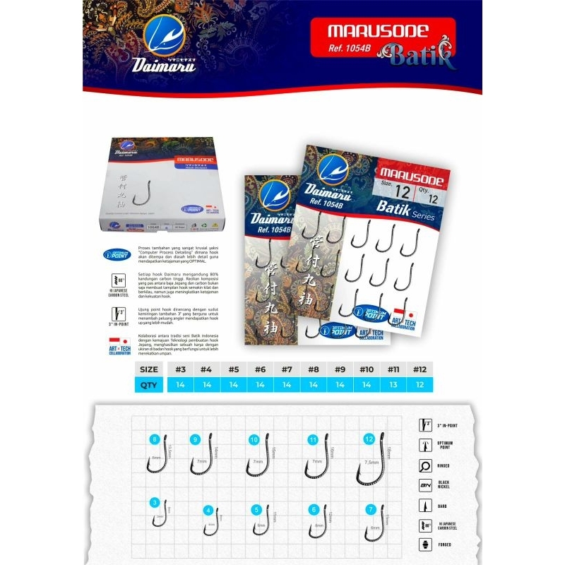 Kail Pancing DAIMARU MARUSODE batik series 1054B