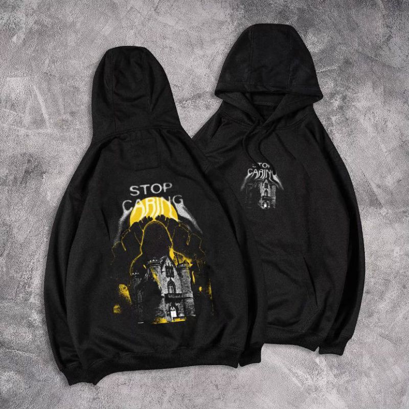 Jaket Sweater Pria Hooddie Cream Motif Bgoods Pria Wanita