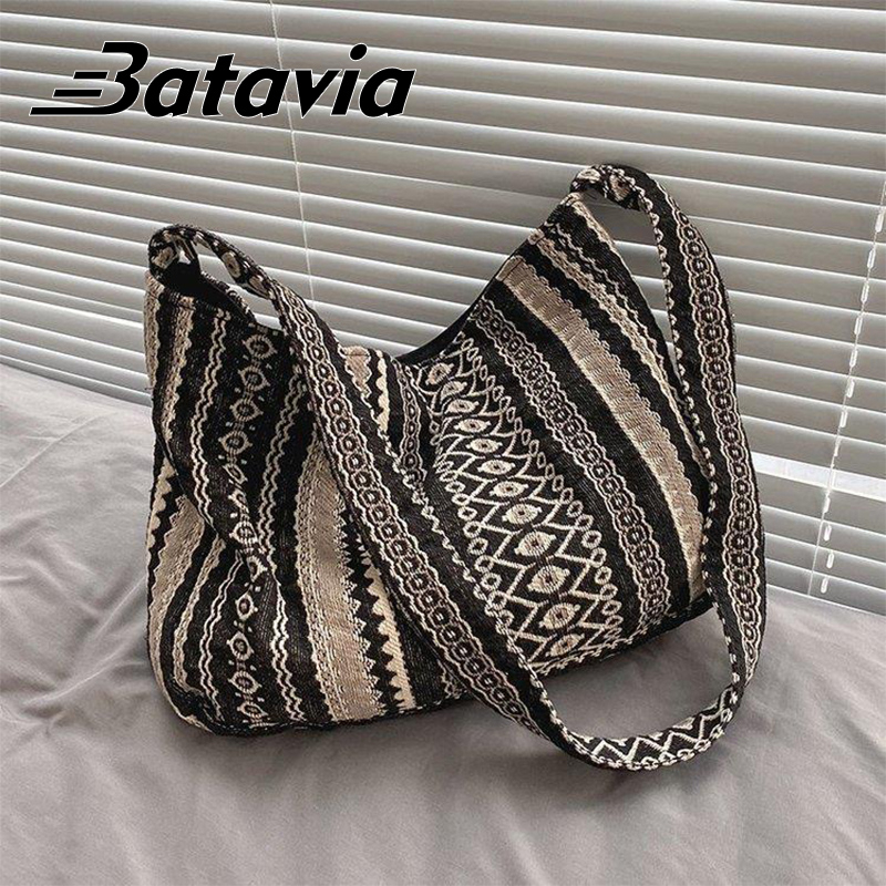 Batavia Desain terbaru Color yang cocok dengan tas tangan rajut dan bahu menenun wanita belanja santai serbaguna baru BAG 29-39