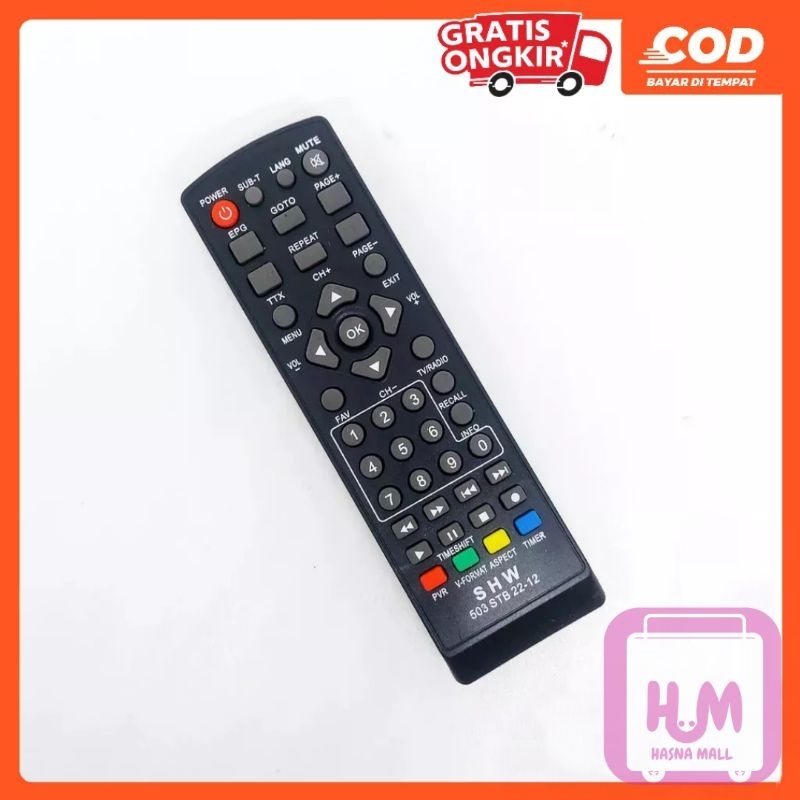 REMOTE MULTI SET TOP BOX Remot STB DVB T2 Terlengkap STB SHENG WEI SHW-503