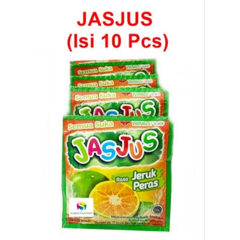 

Jasjus jeruk peras per renteng isi 10 sachet