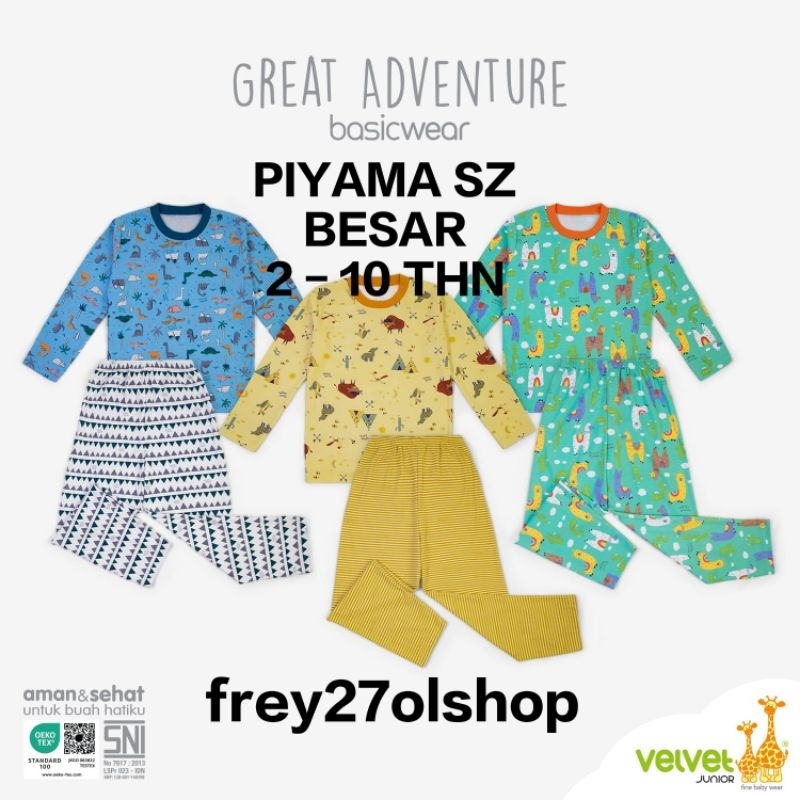 PIYAMA SZ BESAR VELVET JUNIOR MOTIF TERBARU