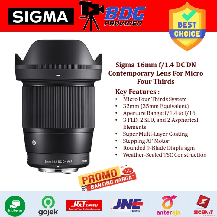 Sigma 16mm f1.4 Sigma 16mm MFT  Micro Four Thirds Mount