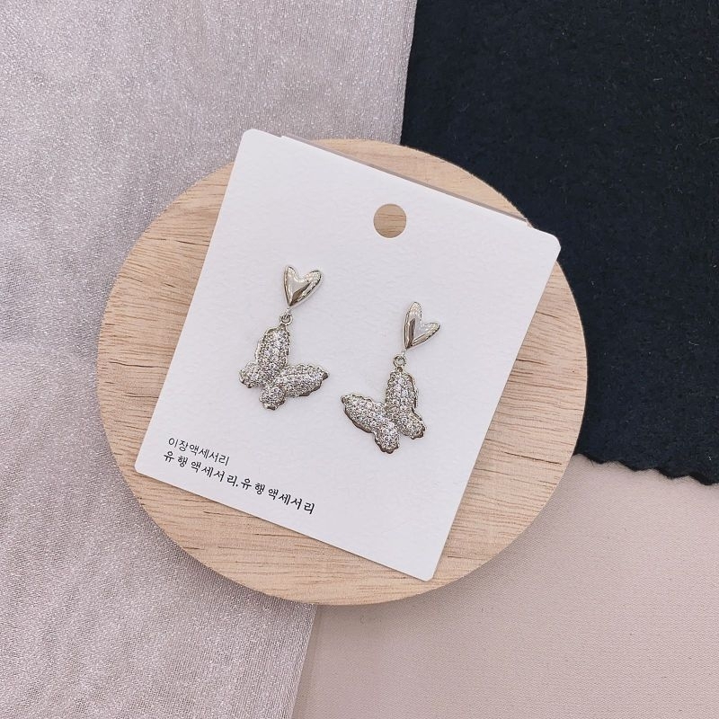 Anting Silver925 perak Anting zircon mata tanam Kilau mirip emas asli Premium Quality  Anti Karat Anti Alergi Earring at509