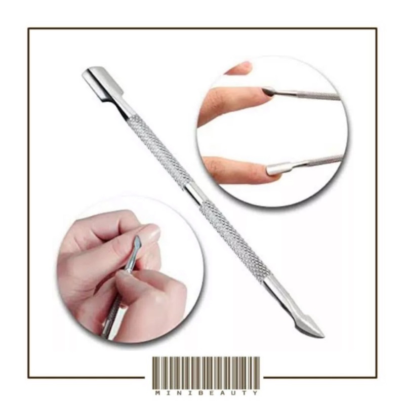 alat pendorong kutikula cuticle nail pusher stainless steel alat manicure pedicure