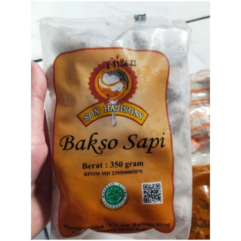

Bakso Sony Kemasan 350gr Asli Son Hajisony