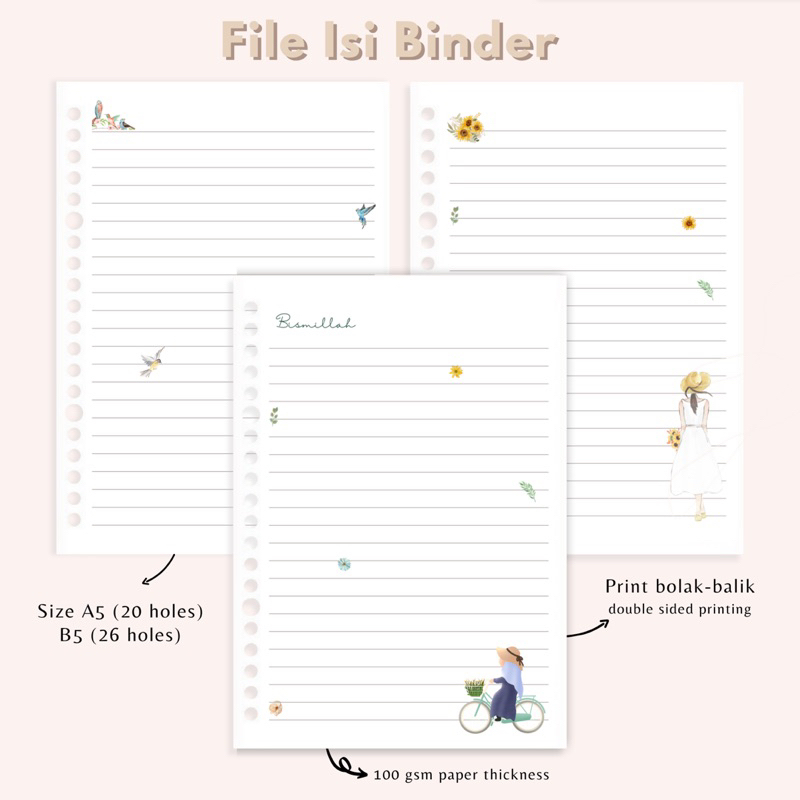 

Isi Binder Loose Leaf Refill - A5 & B5