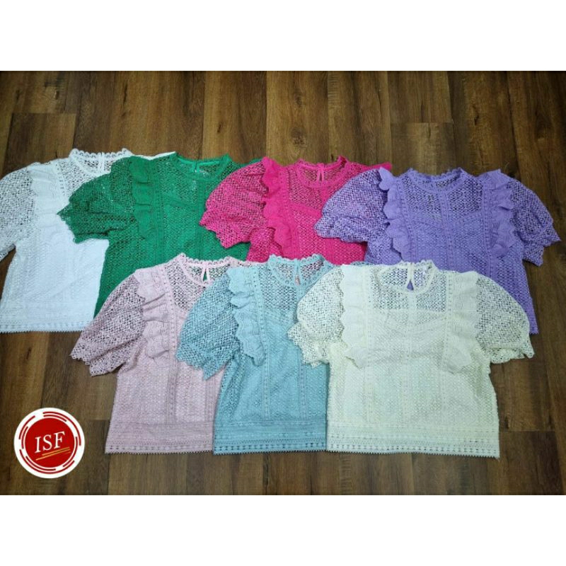 BLOUSE FORGET ME NOT Blouse  maxi  katun brokat