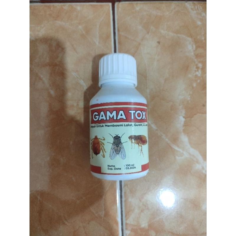 Gama Tox Obat Cair Pembasmi Gurem Kutu Larva Lalat Bakteri Kambing Ayam Sapi Domba