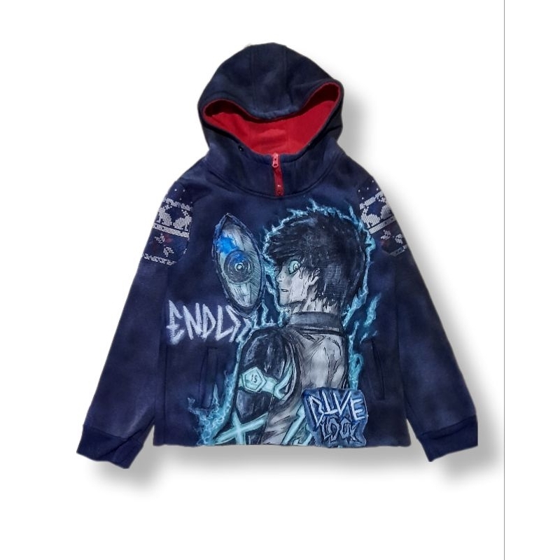 Hoodie reworked custom anime/ blue lock